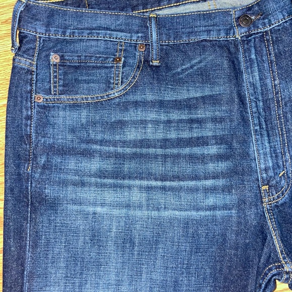 Levi’s 569 Loose Straight Fit Jeans Men’s Size 42x30 Dark Wash EUC - Picture 3 of 13